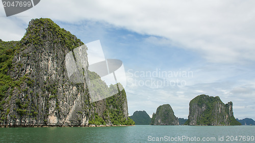 Image of Limestone rocks in Halong Bay, Vietnam