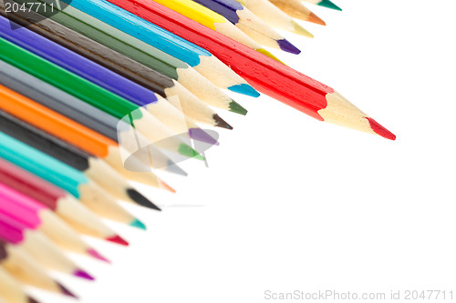 Image of Collection of multicolored pencils 