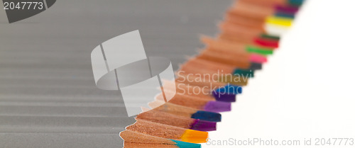Image of Many different color pencils