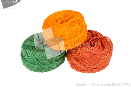 Image of Knitting yarn isolated on a white background