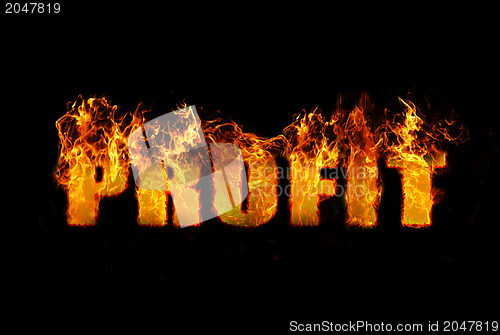 Image of Conceptual image illustrating the word Profit