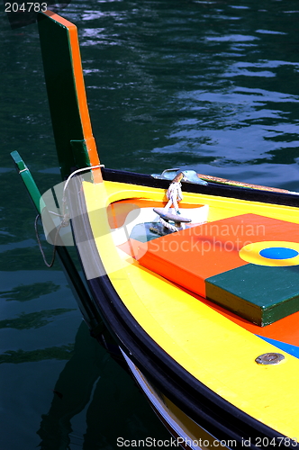 Image of detail of fishing boat