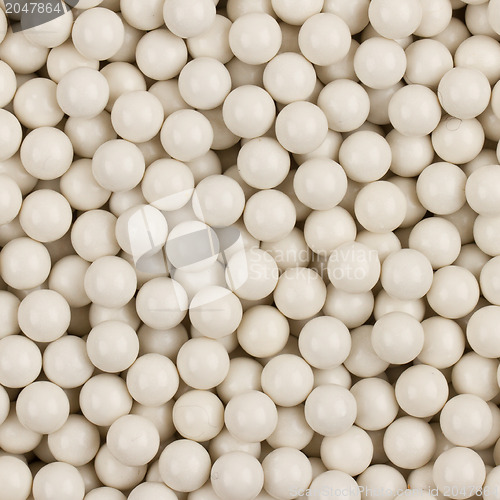 Image of Close-up of many white balls