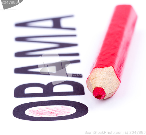 Image of Red pencil for voting the next president