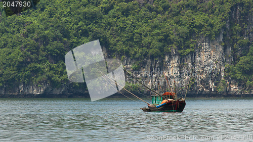 Image of Fishing boat in the Ha Long Bay