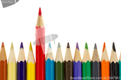 Image of Collection of multicolored pencils 