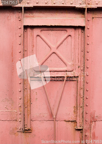 Image of Door of an old train carriage