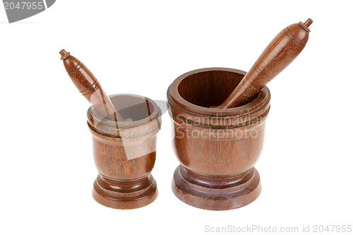 Image of Wooden mortar for pounding spices