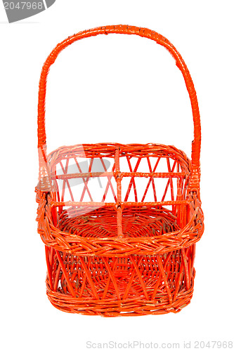 Image of Red basket for bottles
