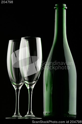 Image of Glasses & Bottle