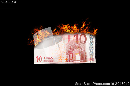 Image of Burning money