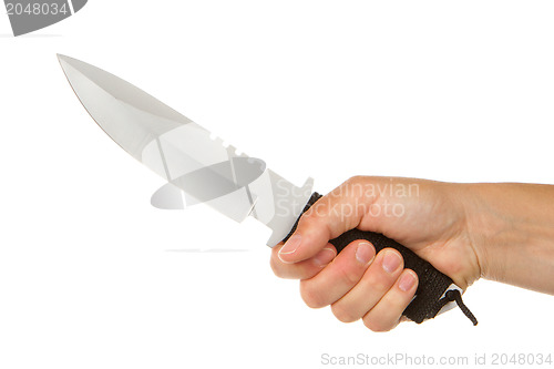 Image of Woman with knife threatening