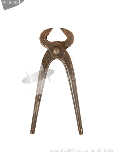 Image of Old iron nippers isolated