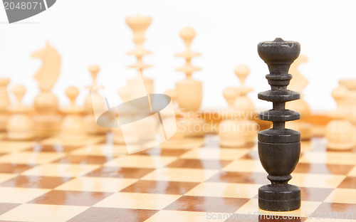 Image of Black chess king isolated