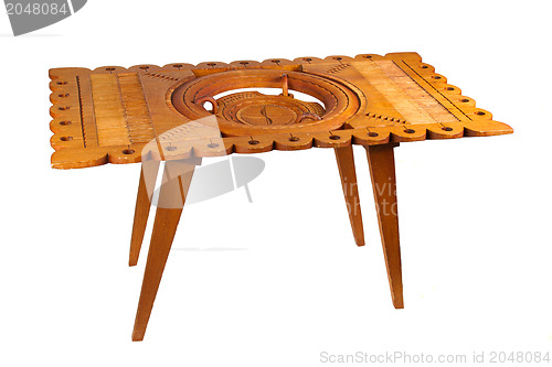 Image of Old wooden table from Suriname, isolated 