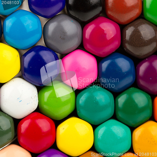 Image of Many different color pencils