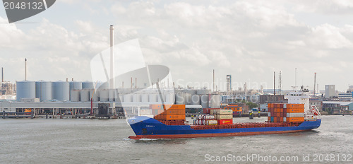 Image of Containers on a containership 