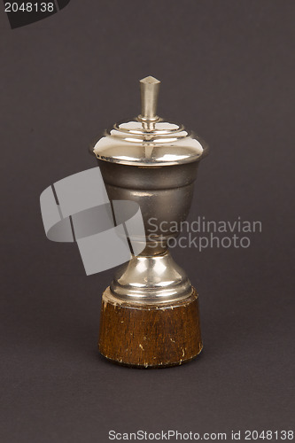 Image of Very old trophy cup isolated