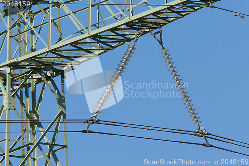 Image of Electric pole with wires