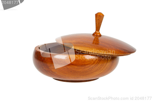 Image of Wooden (dark wood) bowl