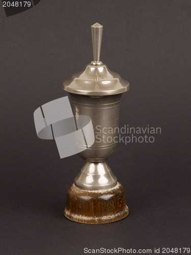Image of Very old trophy cup isolated
