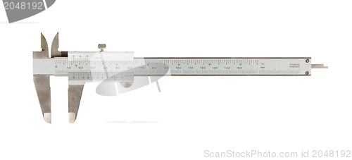 Image of Old used caliper (an instrument for measuring) 