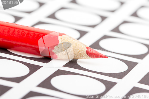 Image of Red pencil used for voting