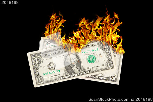 Image of Burning money