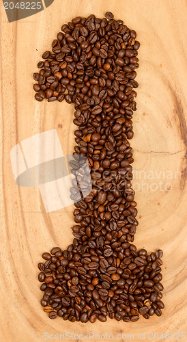 Image of Number from coffee beans