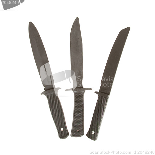 Image of Rubber training knife isolated