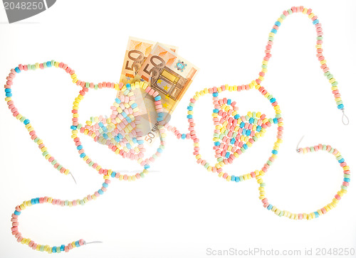 Image of Candy lingerie with money