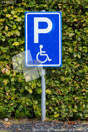Image of Parking sign for disable people 