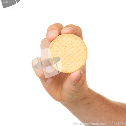 Image of Man with a biscuit in his hand