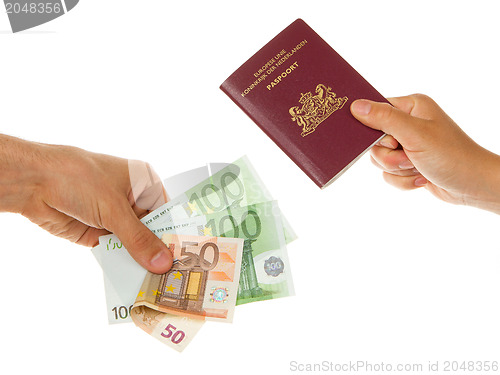 Image of Man paying for passport