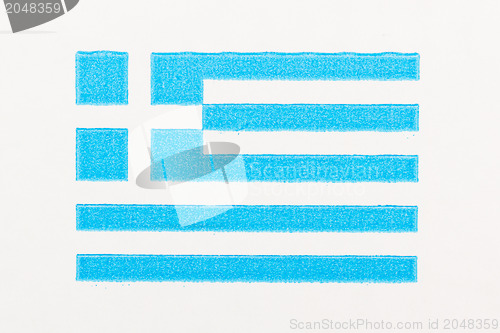 Image of The flag of Greece printed on cartboard