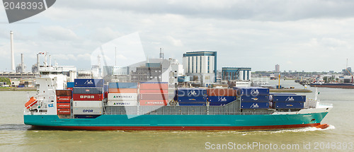 Image of Containers on a containership 