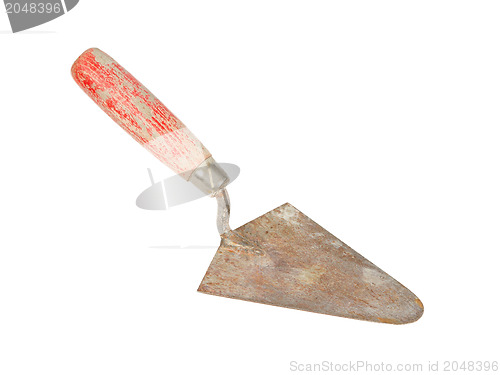 Image of Used trowel, isolated