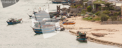 Image of Fishing boats in a harbour