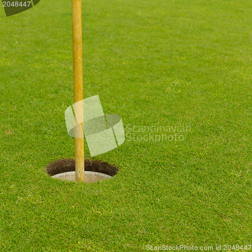 Image of Golf hole and flag