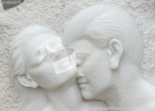 Image of Beautiful sculpture at a Vietnamese cemetery