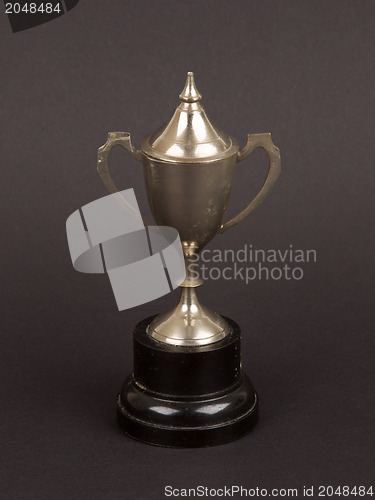 Image of Very old trophy cup isolated