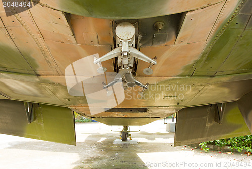 Image of Bomb bay of an old aircraft used in the Vietnam war