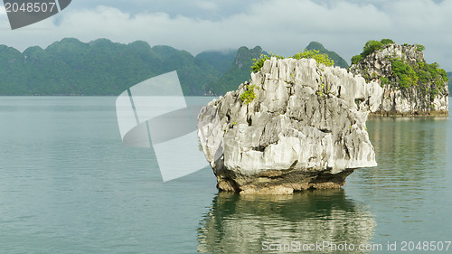 Image of Limestone rocks in Halong Bay, Vietnam