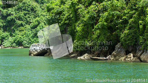 Image of Fishing boat in the Ha Long Bay