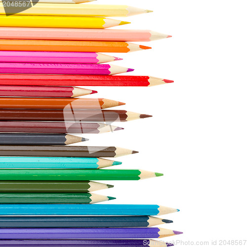 Image of Many different color pencils