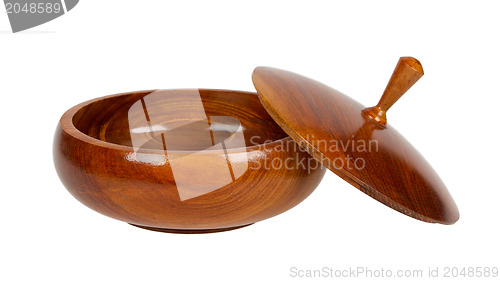 Image of Wooden (dark wood) bowl