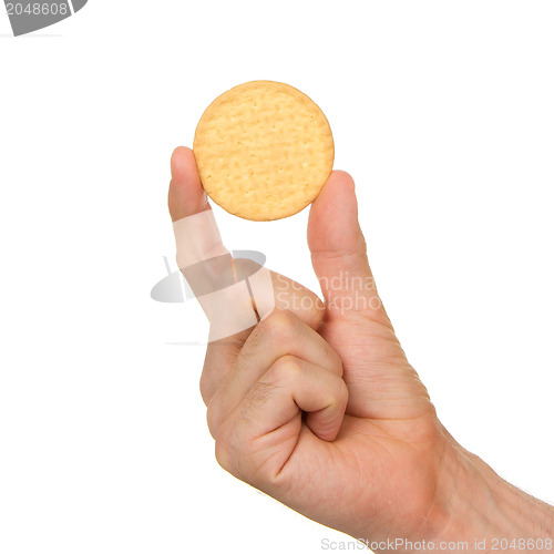 Image of Man with a biscuit in his hand