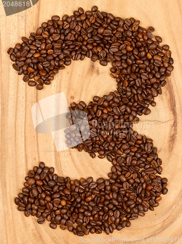Image of Number from coffee beans