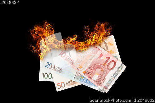 Image of Burning money