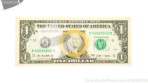 Image of Condom on the US dollars bill